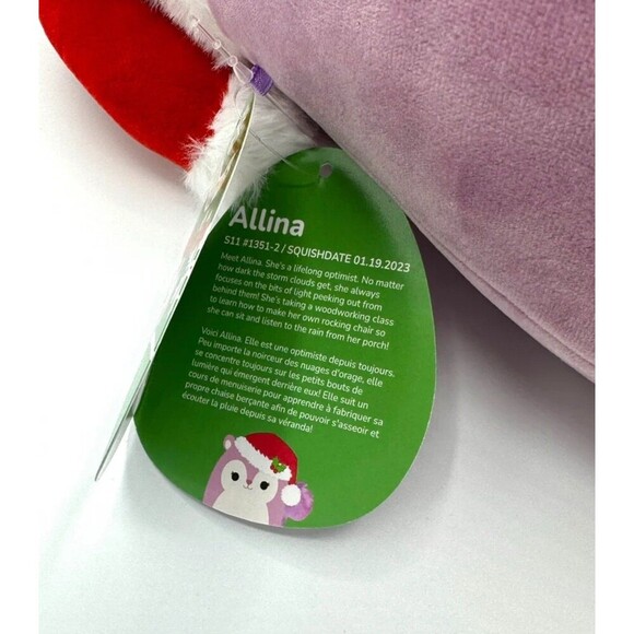 Squishmallows Christmas Allina The Squirrel with Santa Hat 11” - Picture 5 of 5